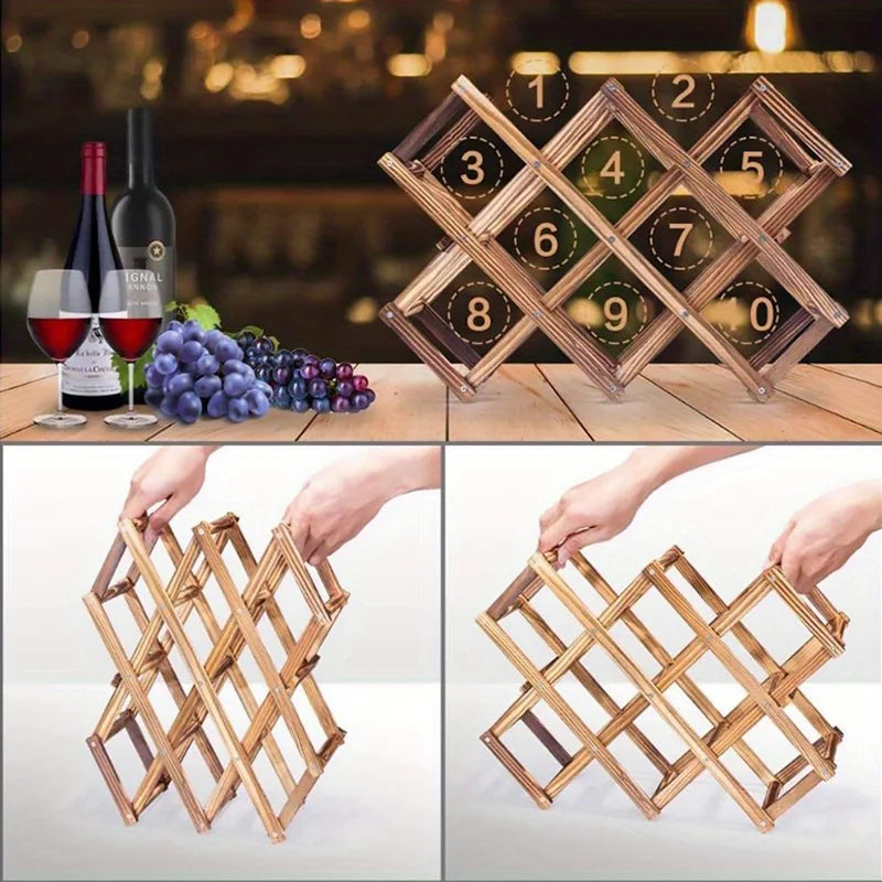 Collapsible Wooden Wine Rack