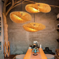 Handwoven Bamboo Pendant Light