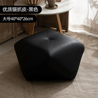 Modern Leather Ottoman Stool