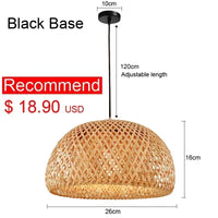 Handwoven Bamboo Pendant Light