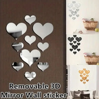 Love Heart Mirror Stickers