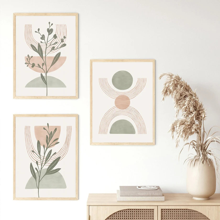 Boho Rainbow Leaf Prints