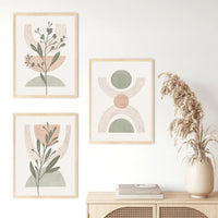 Boho Rainbow Leaf Prints
