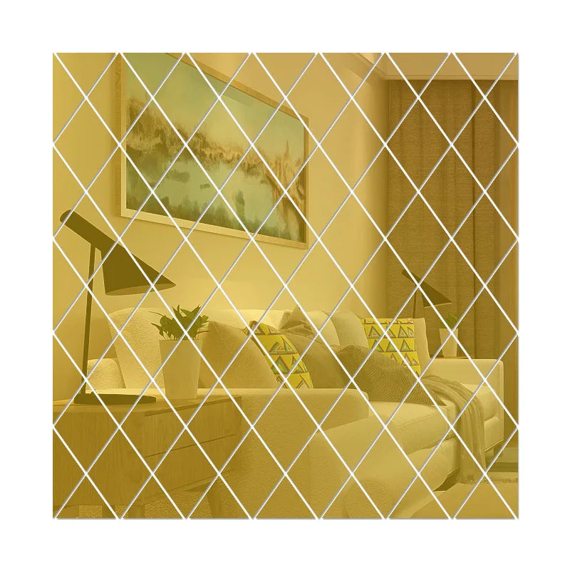Geometric Triangle Mirror Stickers