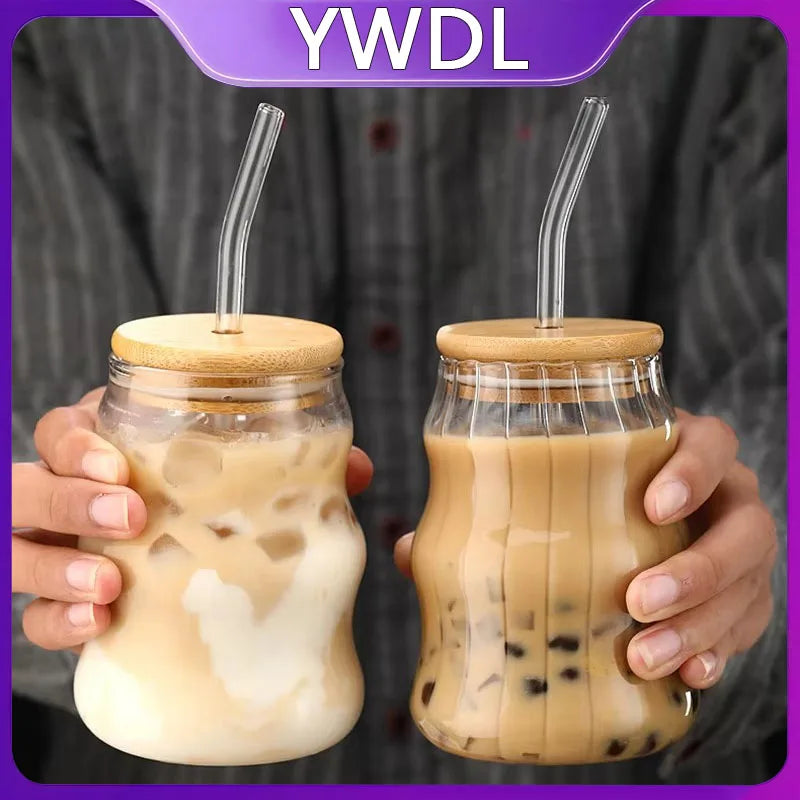 Bamboo Lid Glass Tumblers