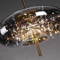Amber Glass Bedside Pendant