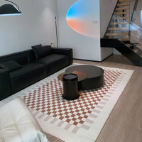 Retro Checkerboard Plush Rug