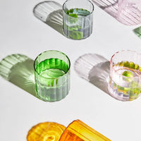 Heat-Resistant Striped Glass Cups