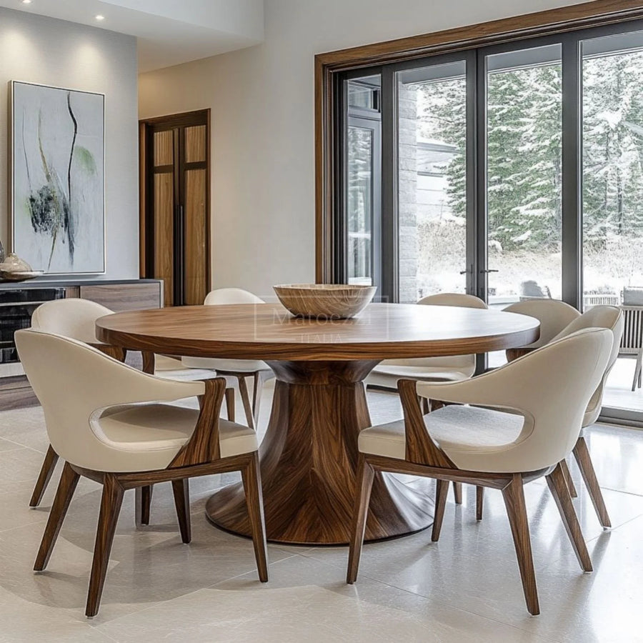 Round Wood Dining Set