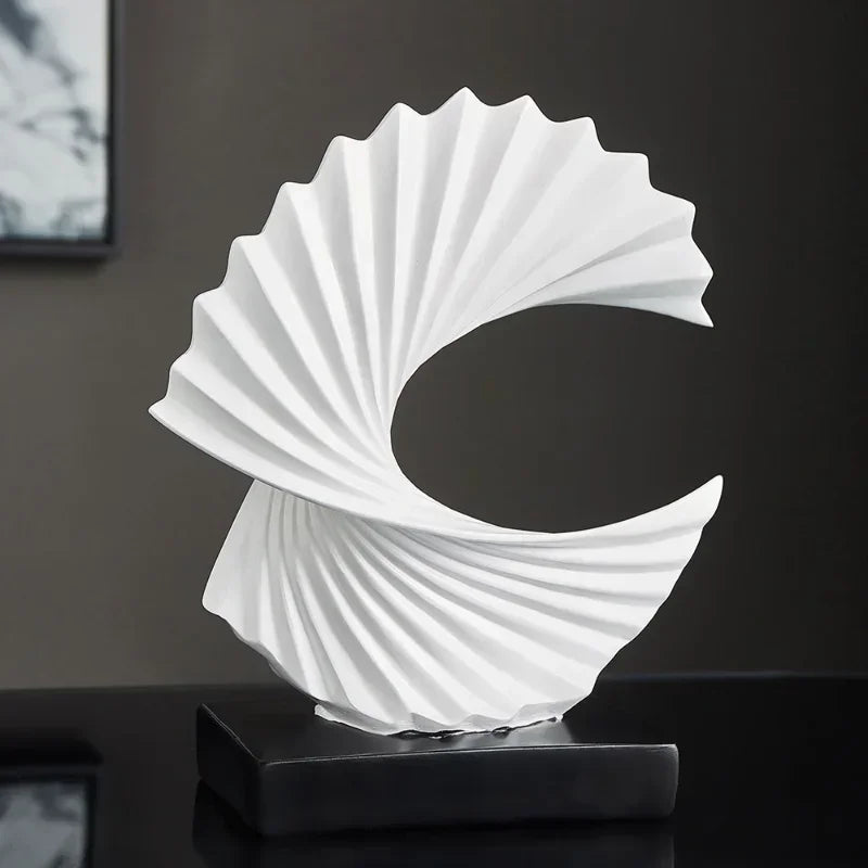 Golden Abstract Decor Sculpture