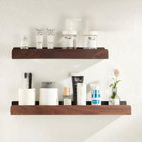 Walnut Aluminum Bathroom Shelf