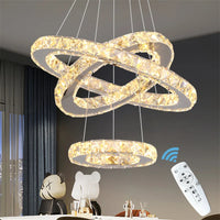 Dimmable Crystal Ring Chandelier