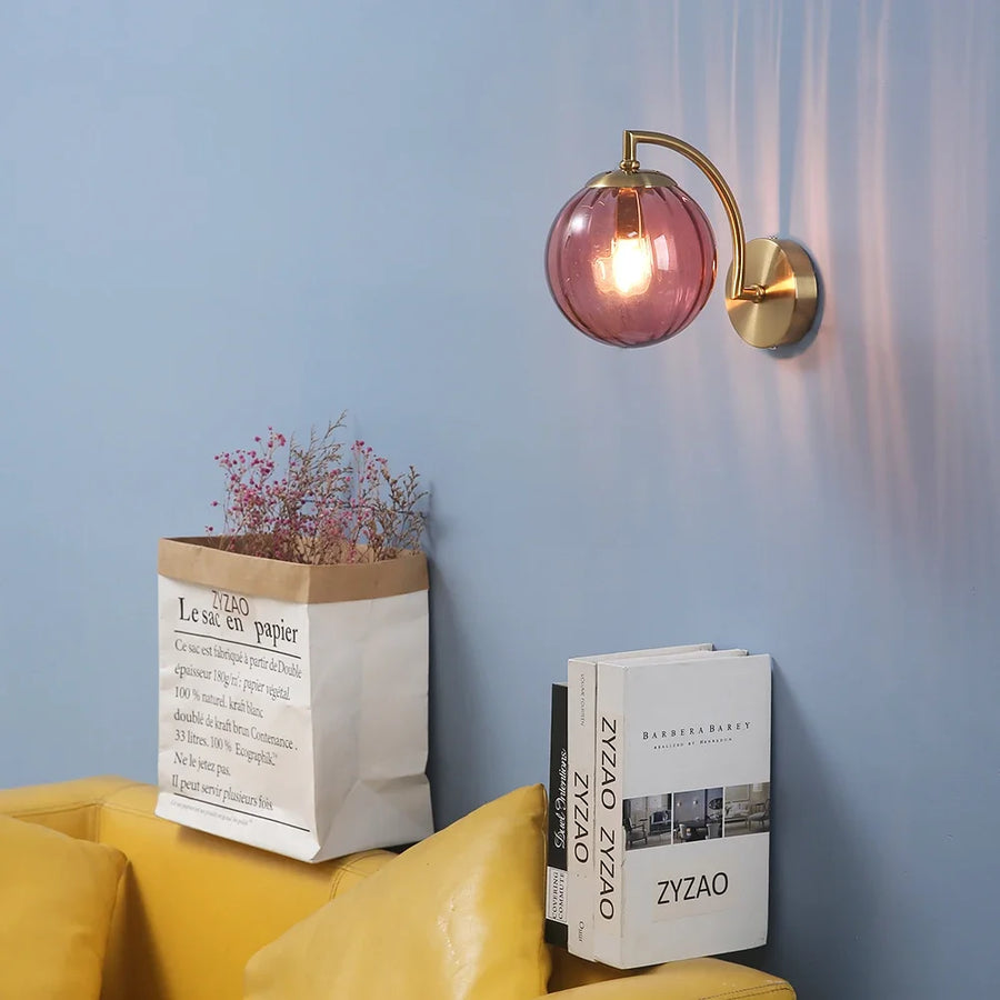 Colored Glass Wall Lamp