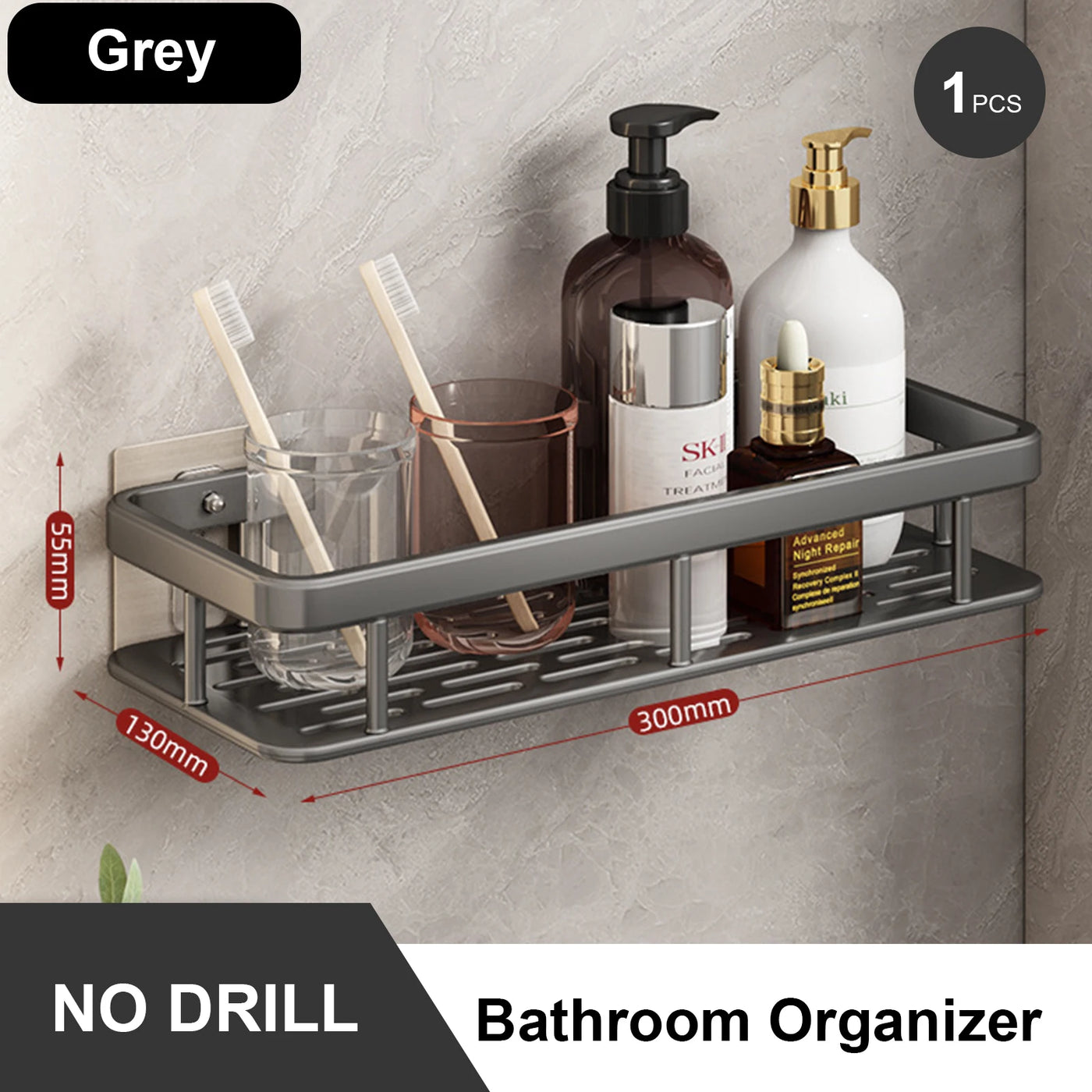 Rustproof Suction Shower Rack