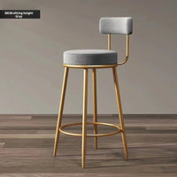 Velvet Backrest Bar Stool