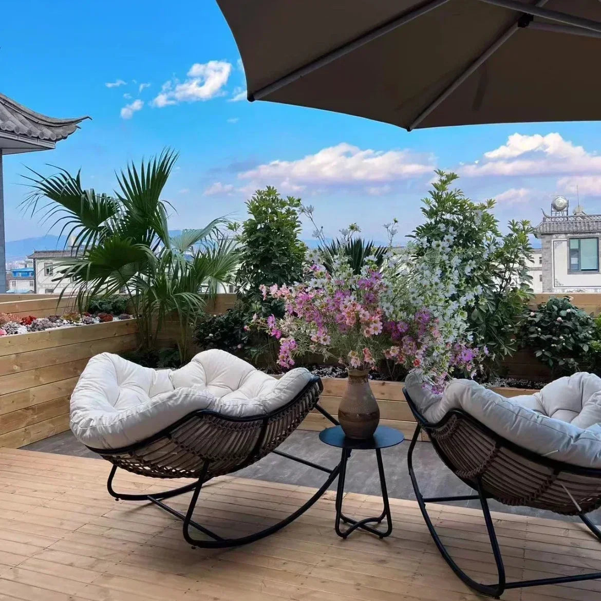 Rattan Bird Nest Rocker