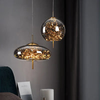 Amber Glass Bedside Pendant