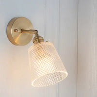 Japanese Brass Glass Sconce