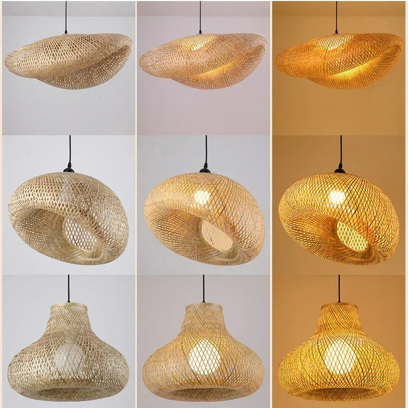 Handwoven Bamboo Pendant Light