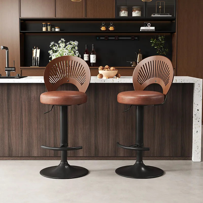 Adjustable Wood Bar Chair