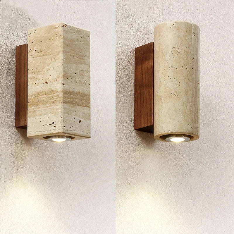 Travertine Marble Wall Sconce