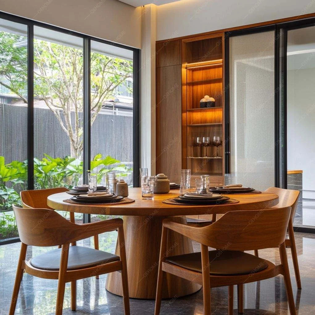 Round Wood Dining Set