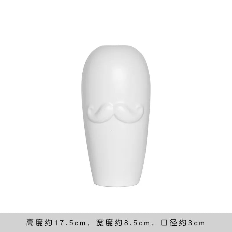 Sculptural Face Ceramic Vase