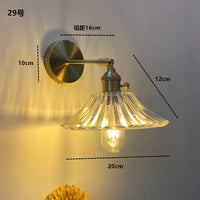 Japanese Brass Glass Sconce