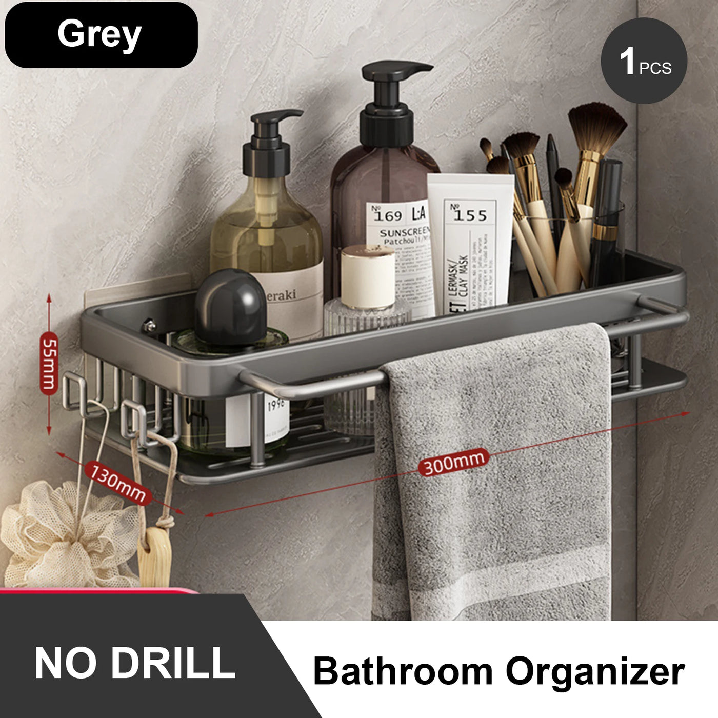 Rustproof Suction Shower Rack