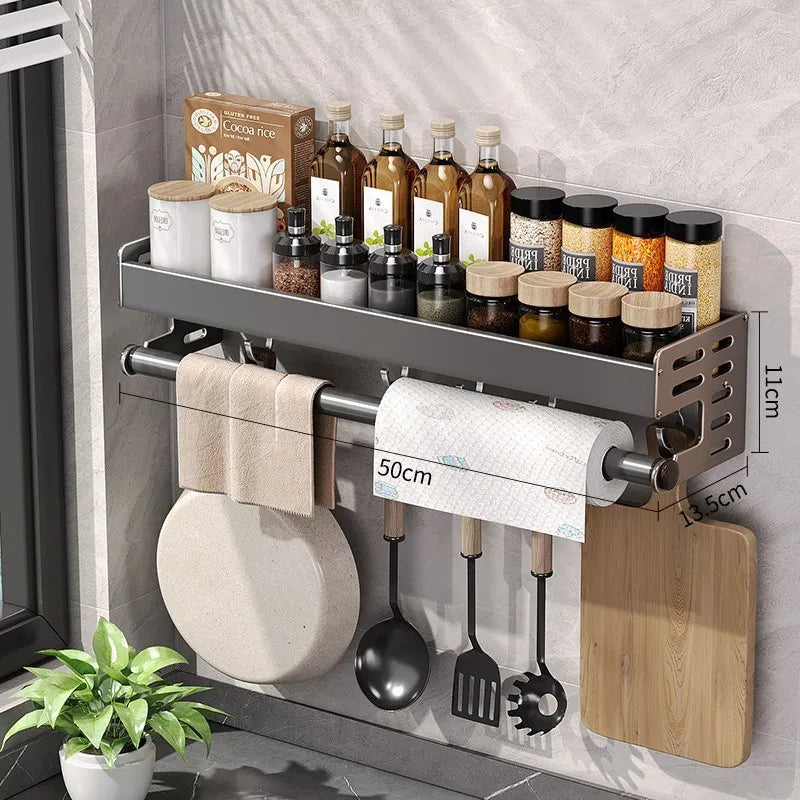 No-Drill Aluminum Kitchen Rack