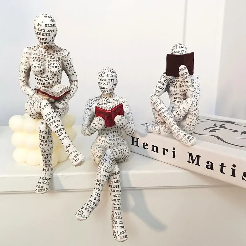 Reading Woman Thinker Sculpture