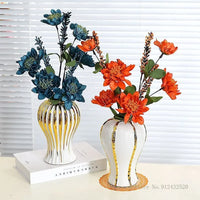 Gold Edged Ceramic Vase