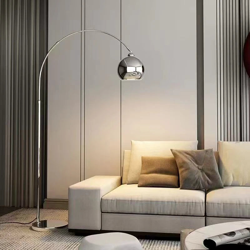 Adjustable Silver Floor Lamp