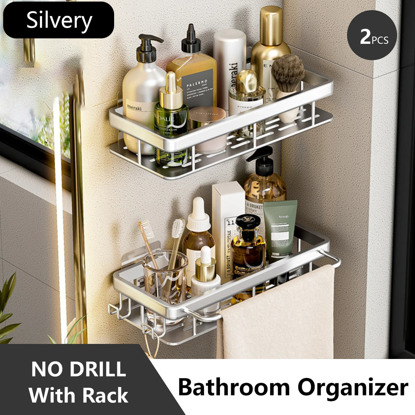 Rustproof Suction Shower Rack
