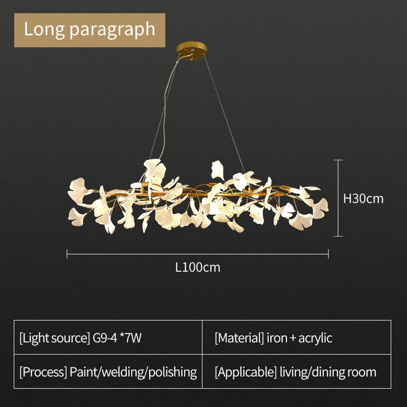 Ginkgo Ceramic LED Chandelier