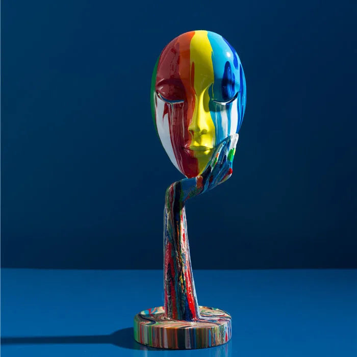 Colorful Abstract Mask Sculpture
